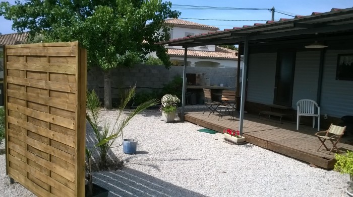 terrasse du mobilhome